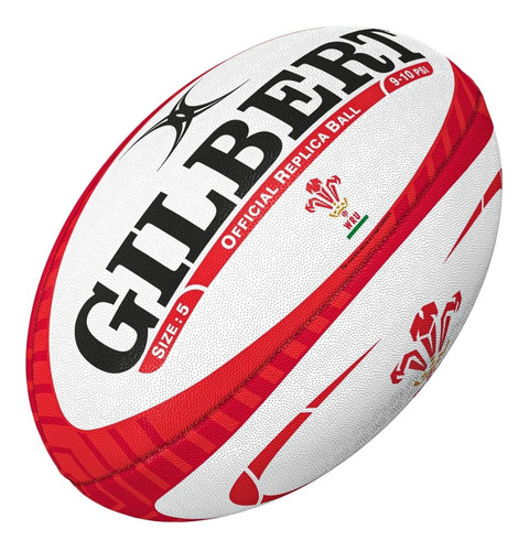 Pelota Rugby Gilbert Oficial Replica Wru Wales N°5