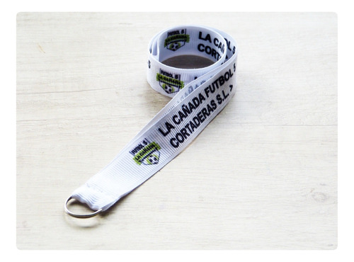 Souvenir Tiras De Llavero P/ Cuello Personalizado C/ Argolla Blanco