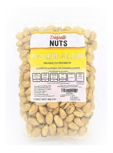 Imagen 1 de 10 de 1/2 Kg Pistache Premier Snacks Saludables
