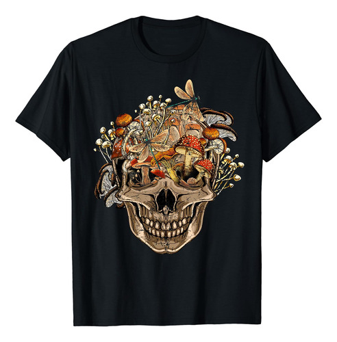Mushroom Skull Cute Hippie Mushroom Para Hombres Mujeres Niñ
