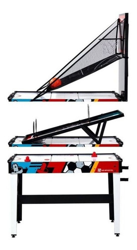Imagen 9 de 9 de Mesa Multijuegos 4 En 1 Basketball Hockey Dardos Tiro
