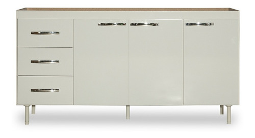 Bajomesada Cocina Melamina Maximo 160 Color Blanco
