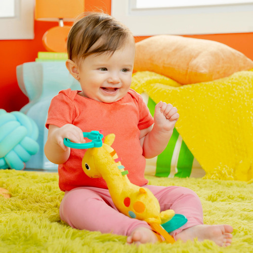 Mordedera De Bebé Con Peluche Bright Starts Rattle & Teether