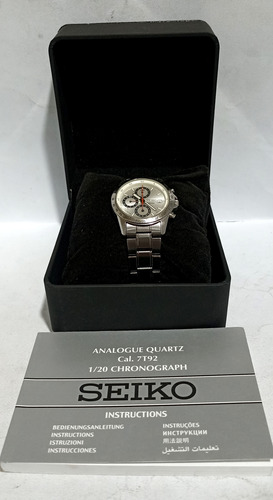 Reloj Seiko Cronógrafo 7t92 Wr 100m Plateado Plateado Plateado (Usado)