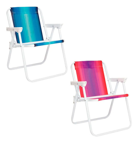 Silla de playa infantil alta de varios colores - Mor