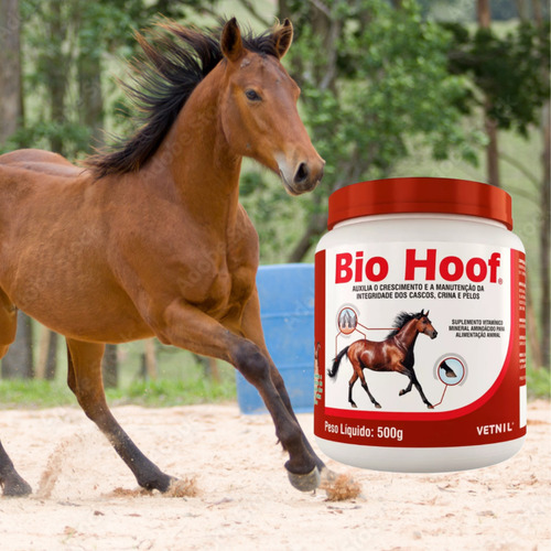 Bio-hoof 500g Vetnil Suplemento Vitamínico P/ Cascos Pelos