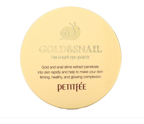 Imagen 2 de 6 de Petitfee Parches Hidrogel Oro/baba De Caracol Ojos 60 Pzs