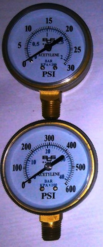 Manometro Para Acetileno Alta 0-400 De 3