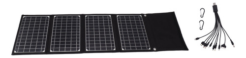 Panel Solar Plegable Portátil De 4 Secciones Para Acampar Al