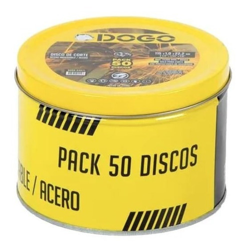 Imagen 4 de 9 de 50 Discos De Corte Amoladora 115 X 1,6 Acero Inoxidable Dogo