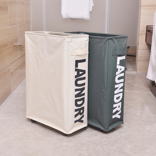 Corner Slim Foldable Oxford Cloth Laundry Basket Bin Mesh