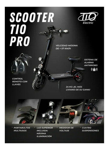 Scooter Eléctrico Adulto Con Asiento Plegable 1135w 56km/h