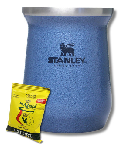 Mate Stanley Azul 236 Ml + 100g Rei Verde A Elección