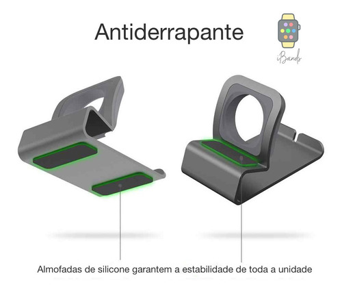 Imagem 2 de 4 de Aluminio Base Carregadora De Mesa Para Apple Watch