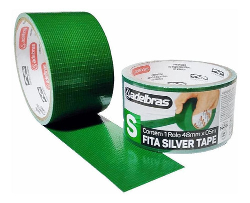 Fita Adesiva Silver Tape Multiuso Alta Fixação 48mmx5m Verde