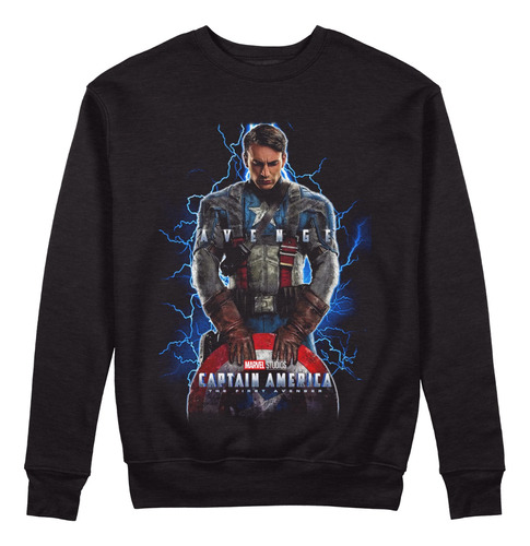 Sudadera Capitan America, Unisex Cuello Redondo 04