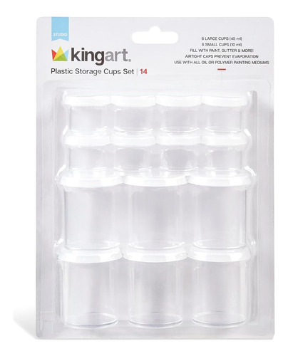 Kingart Vasos Almacenamiento Plástico Multiusos Con Tapa Y 2