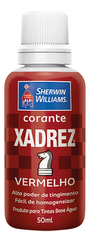 Corante Xadrez 50ml Vermelho - Kit C/12 Unidades