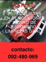 Comprar Servicio De:retiro De Escombro Limpiezas En Gral Y Demolicio