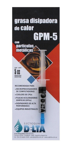 Grasa Disipadora Calor Con Particulas Metalicas Delta Gpm-5
