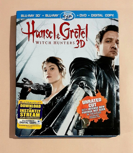 Hansel & Gretel Witch Hunters Blu-ray 3d + 2d + Dvd Original