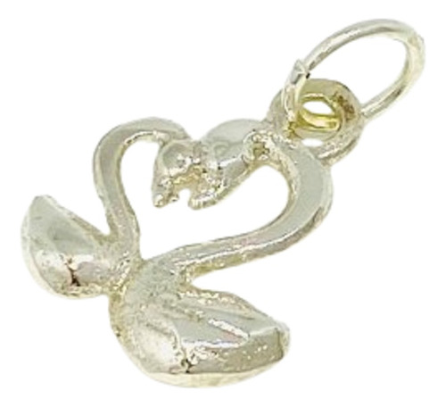 Dije Corazon De Cisnes Plata 925 Ideal Regalo De Amor D 471