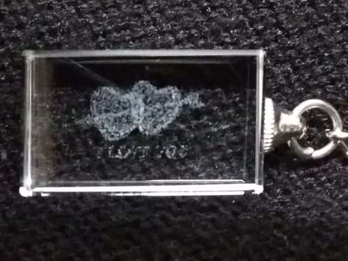 Imagem 3 de 9 de Chaveiro Cristal Gravado A Laser 3d Coração I Love You Novo