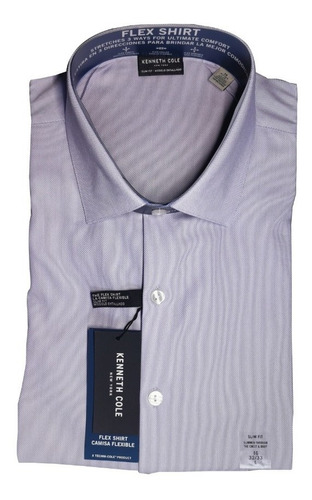 Camisa Kenneth Cole Azul (bluejay) Lisa Slim Fit