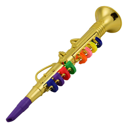 Clarinete Musical Props Instrumento Oro Oro Los 40x9.5x21cm
