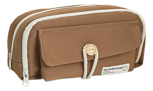 Estuche Para Lápices Bolsas De Maquillaje Estuche Café