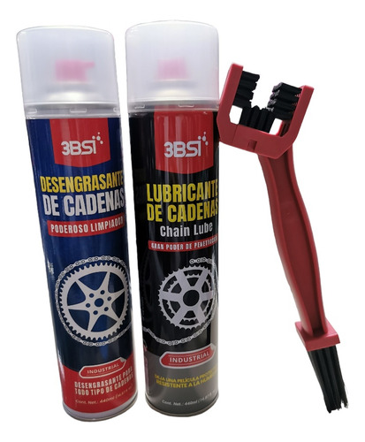 Lubricante Mas Desengrasante De Cadena 440ml Mas Cepillo