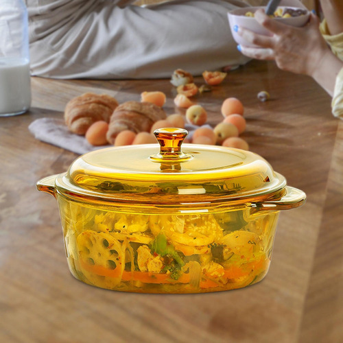Saladeira De Vidro Geladeira Com Tampa Forno Alça 1.0l