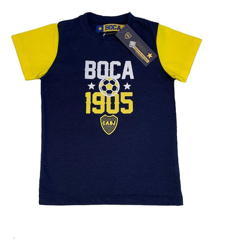 Remera Para Niño Boca Juniors Con Licencia Oficial 
