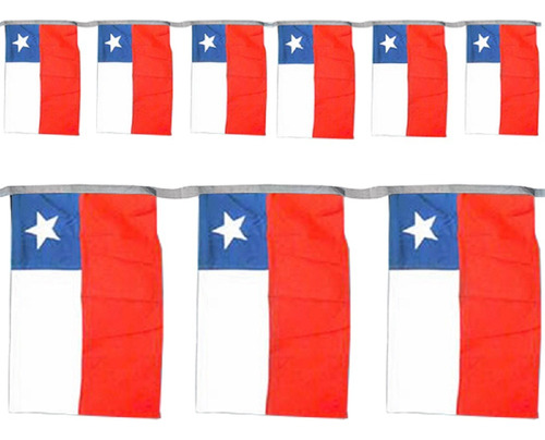 Guirnalda Bandera Chile 3mt Fiesta Patria Adornos 18