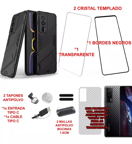 8 Pack Funda Punk Case Poco F5 Pro 5g + Accesorios Protector