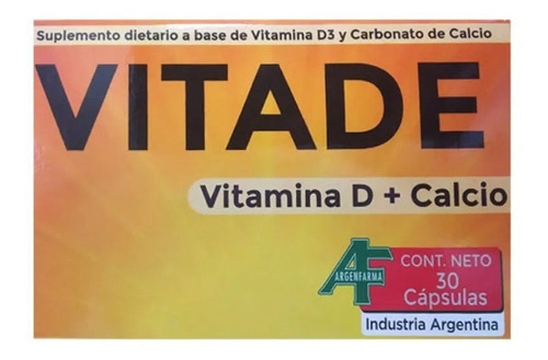 Vitade Vitamina D Suplemento 30 Cápsulas Sabor S/sabor