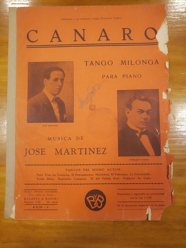 Canaro Martinez Tango Milonga Partitura