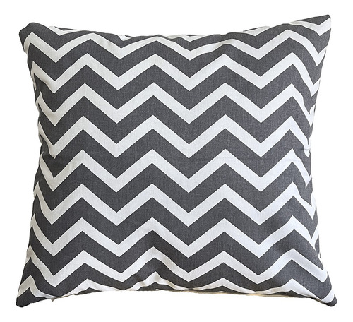 Funda De Almohadon Decorativo Nordico 40x40 Cm - Combinables Color 18- Chevron Gris