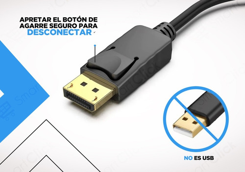 Imagen 9 de 10 de Cable Adaptador Display Port A Hdmi Conversor Displayport