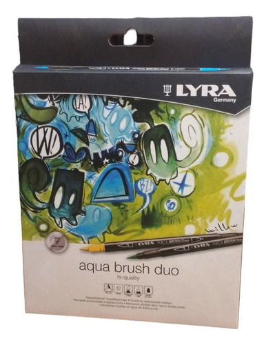 Marcadores Lyra Aqua Brush Duo Set 12 Colores Color 