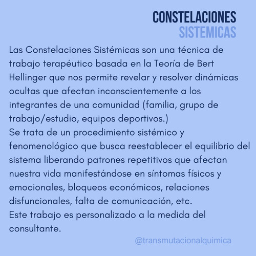Constelaciones Familiares Terapia Individual Sesion On Line