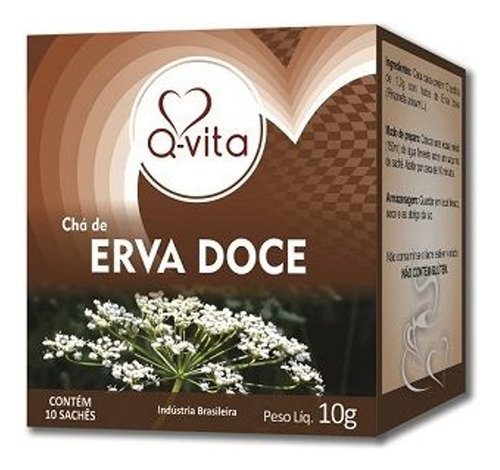 Chá De Erva Doce Q-vita 10g (10 Sachês) Unidade Sachê