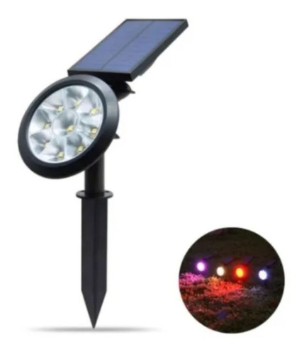 Lampara Exterior Reflector Led Panel Solar 7 Colores