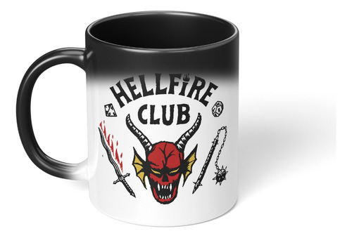 Taza Magica Cambia Color Hellfire Club Stranger Thing