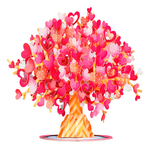 Paper Love Tarjeta Desplegable 3d De San Valentin, Arbol De 