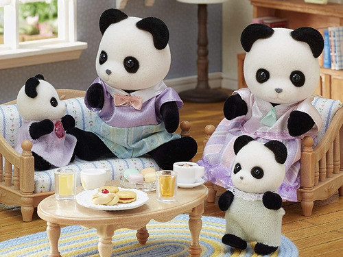 Familia De Osos Panda Juguetes Sylvanian Families Muñecas
