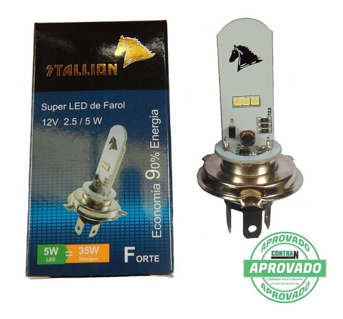 Super Led Fiat Uno Todos Lâmpada Farol H4 8000k (2 Un)