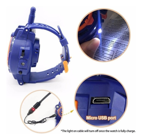 Walkie Talkie Recargable For Niños Con Linterna 2 Piezas