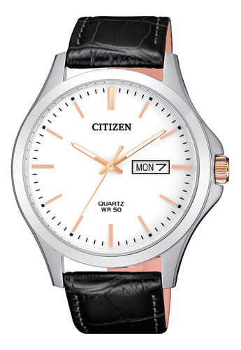 Reloj Citizen Quartz Caballero Negro Mens Bf2009-11a - S022