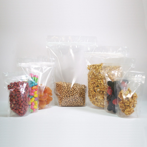 Stand Up Pouch 20,5x27,5 Transparente 100unid Fecho Zip